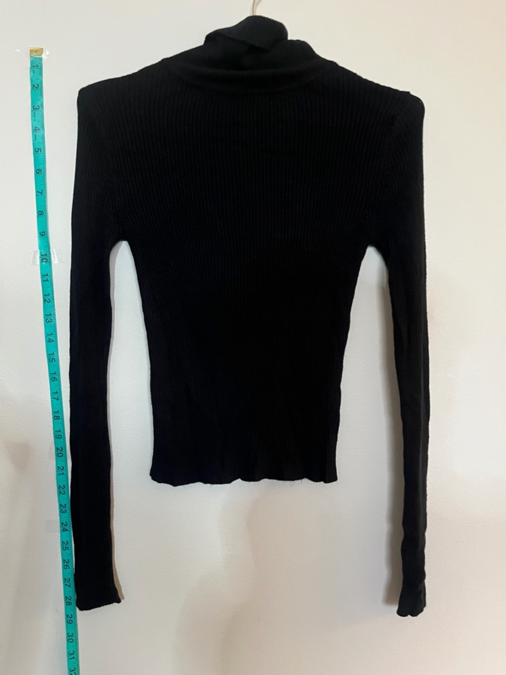 Bluenotes Black Ribbed Turtleneck Long Sleeve Top